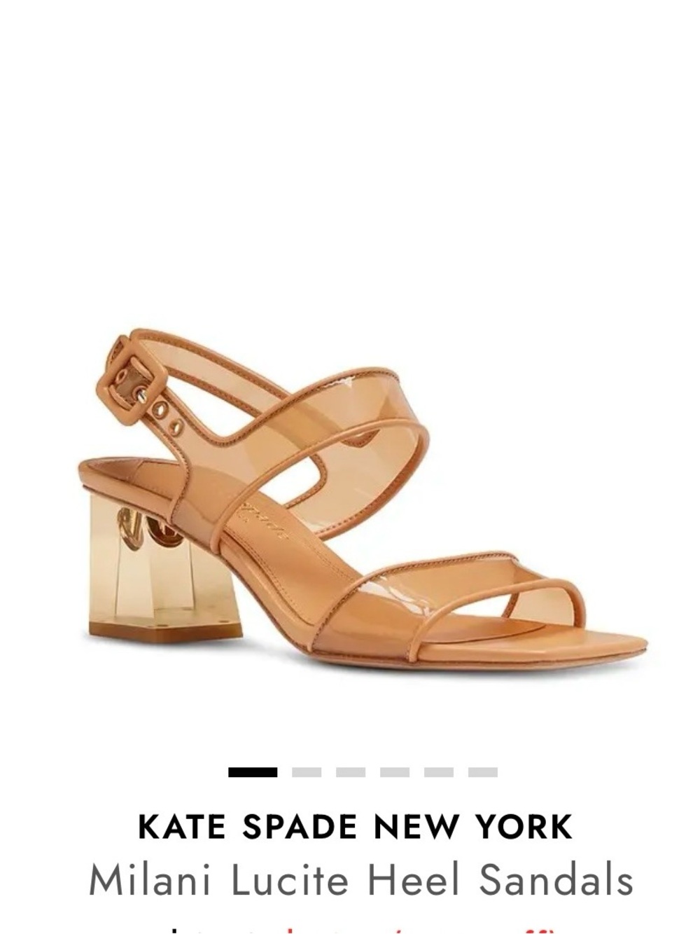 kate spade Milani Lucite Heel Sandals never worn size 7.5 originally priced $248